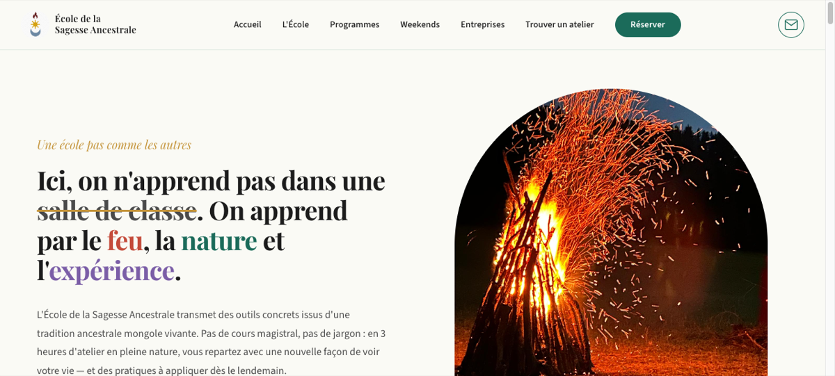 Site École de la Sagesse Ancestrale